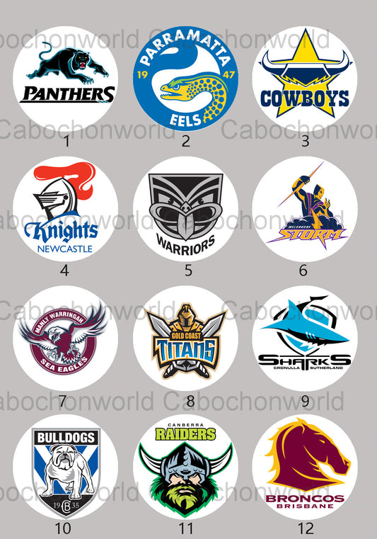 NRL Team Logo Cabochon Collection CW0610