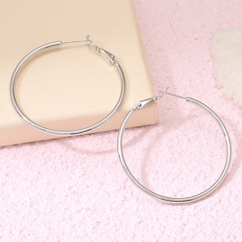 4 Twined Circle Chunky Hoop Earrings 14K GF Earing