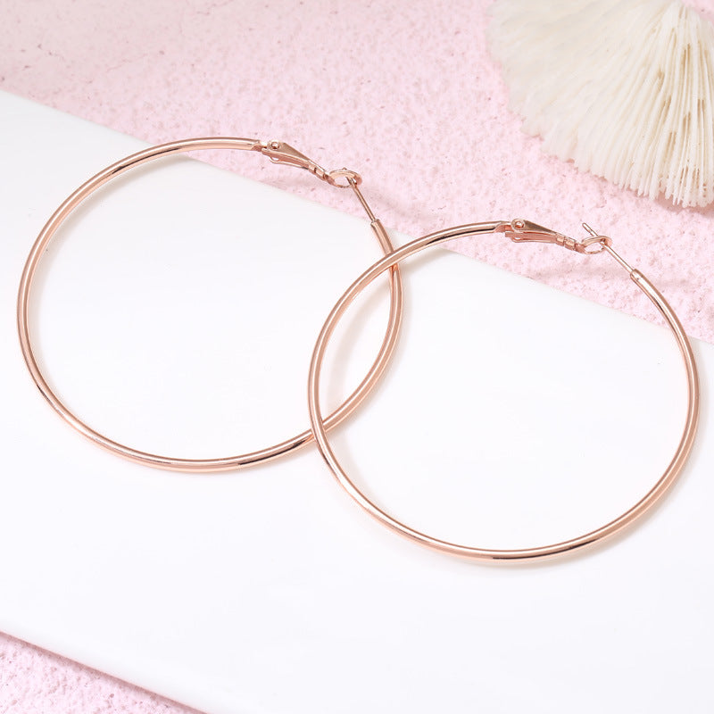 4 Twined Circle Chunky Hoop Earrings 14K GF Earing